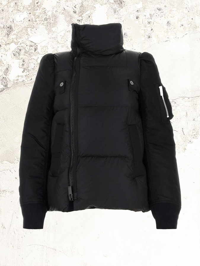 sacai Seitenreißverschluss gepolsterte Jacke