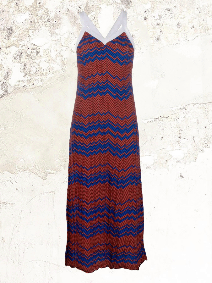 Wales Bonner fully-pleated knitted dress