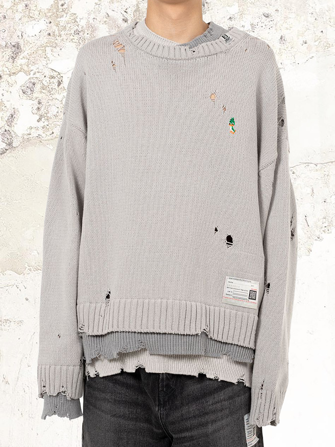 Maison Mihara Yasuhiro Triple Layered Knit Sweater