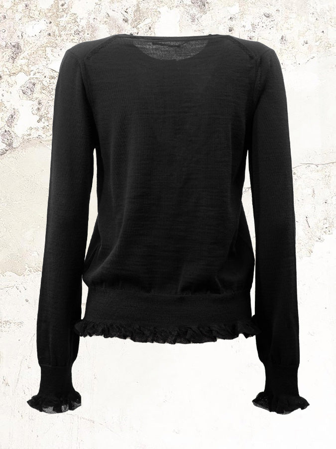 Comme Des Garçons Comme Des Garçons ruffle cashmere cardigan