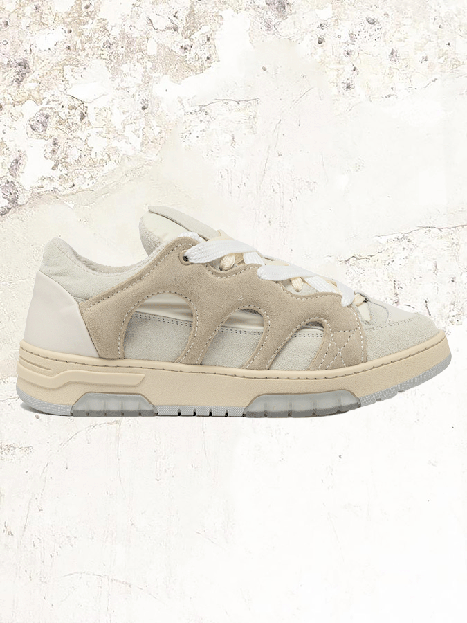 SANTHA Suede off-white sneakers