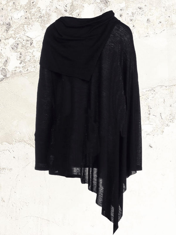 YOHJI YAMAMOTO crepe asymmetric cardigan