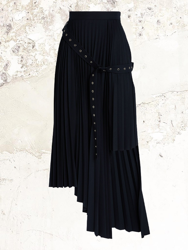 ROKH Pleated asymmetric skirt