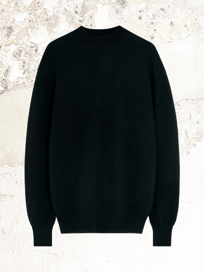 LEMAIRE mock neck ribbed jumper