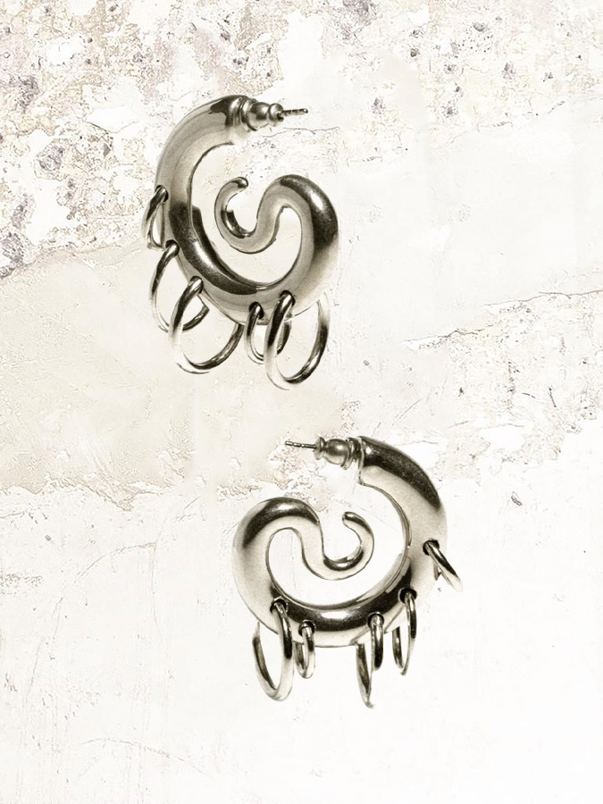Panconesi Pierced Serpent Hoops