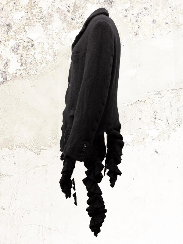 Black Comme des Garçons fringed blazer
