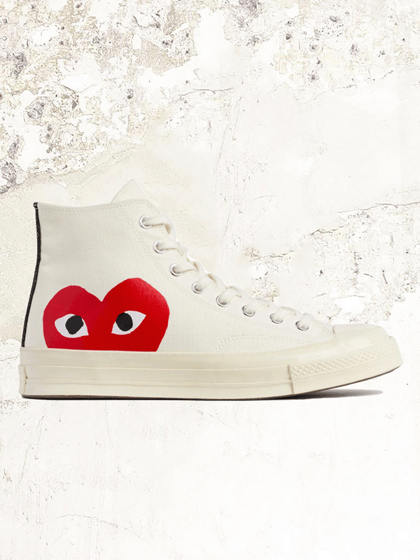Comme Des Garçons PLAY CONVERSE Red Heart Chuck Taylor All Star ’70 High Sneakers