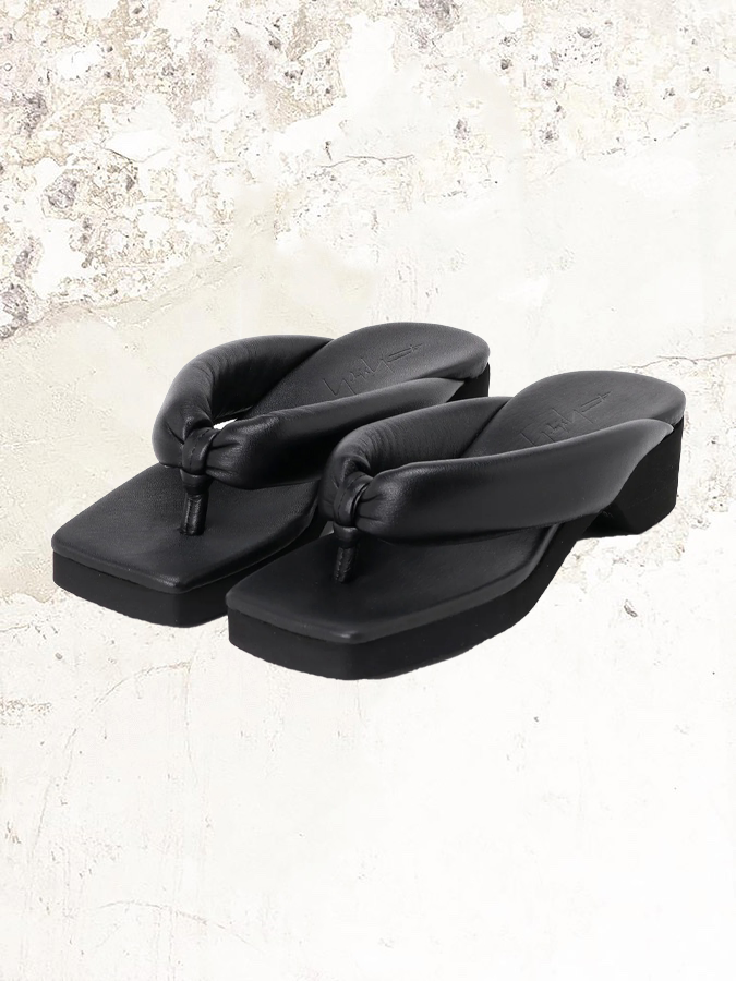 YOHJI YAMAMOTO SOFT SMOOTH LEATHER HEEL GETA