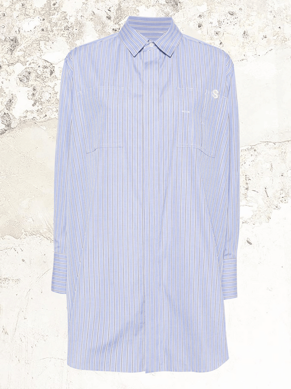 sacai Striped cotton shirt