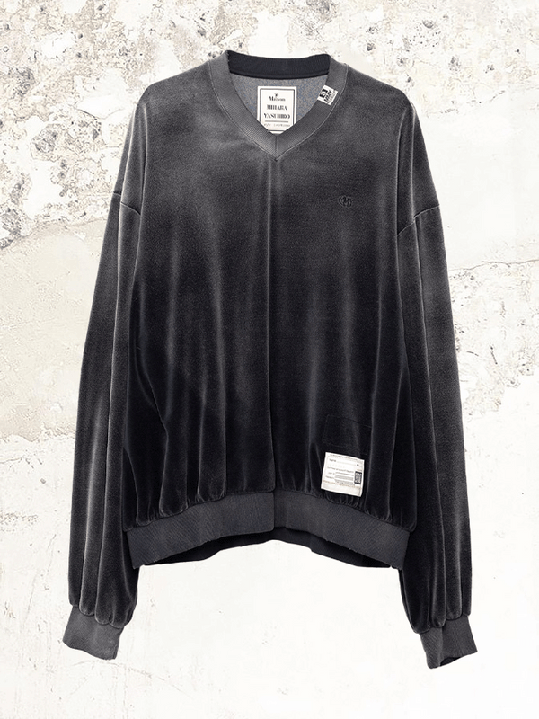 Maison MIHARA YASUHIRO Sonnenverblasster Velours-Pullover