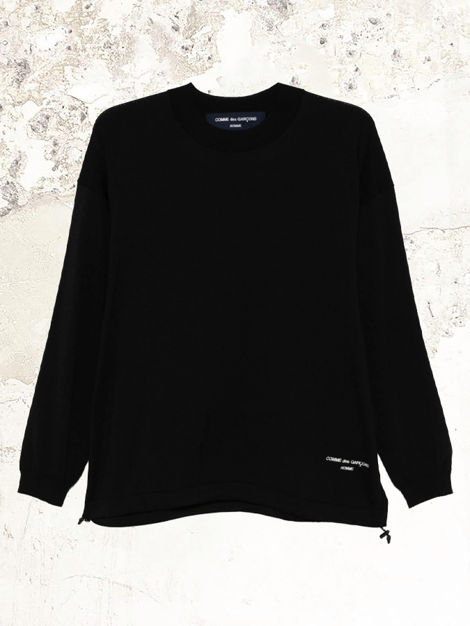 COMME DES GARÇONS HOMME Logo-bestickter Pullover