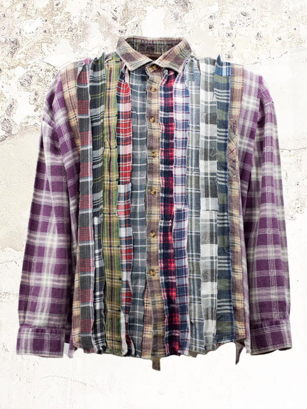 needles rebuild flannel shirt