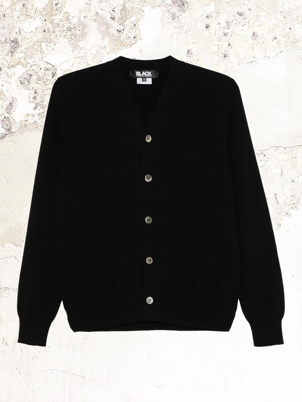 Black Comme Des Garçons wool cardigan