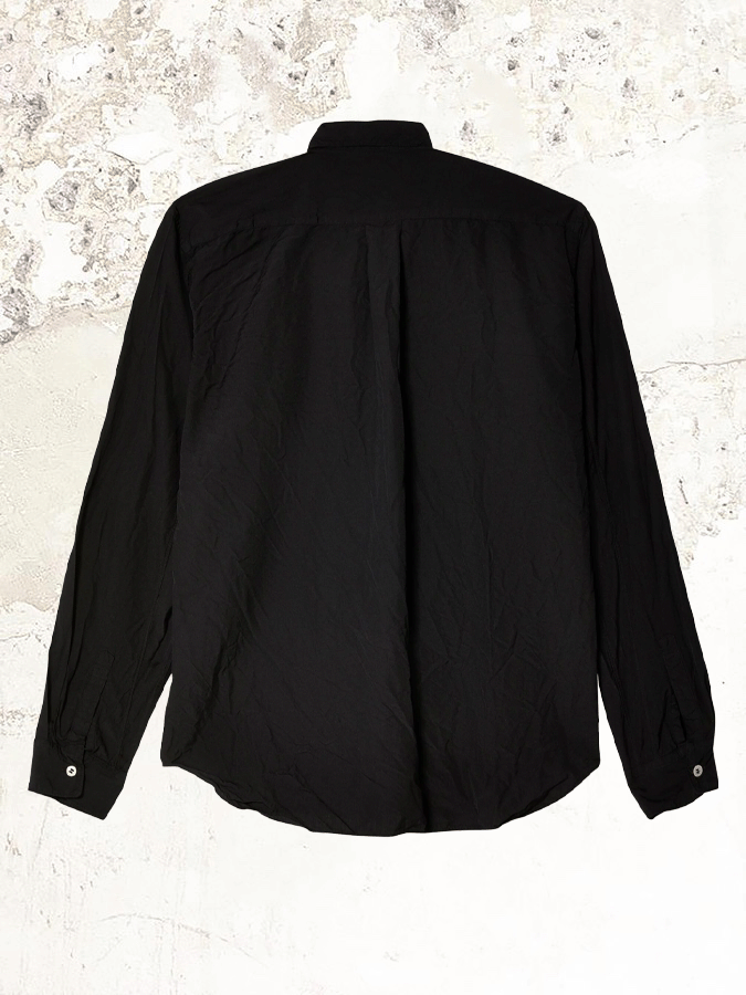 Black Comme Des Garçons zip-up shirt