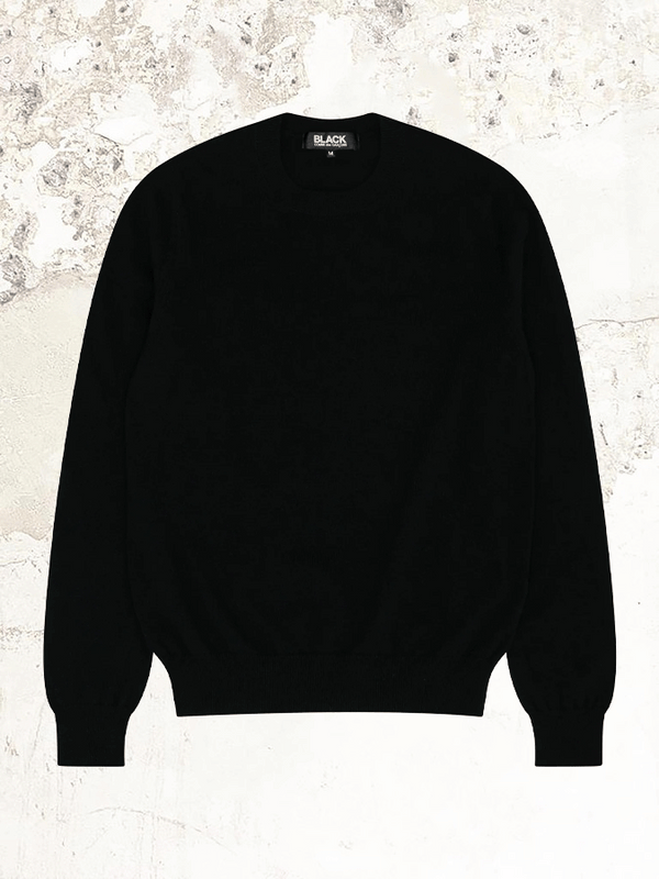 Schwarzer Comme Des Garçons Rundhals-Pullover