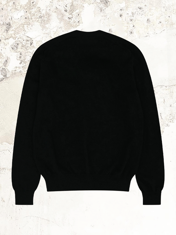 Schwarzer Comme Des Garçons Rundhals-Pullover