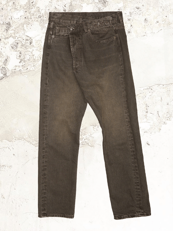 R13 CROSSOVER ASYMMETRISCHE DENIM-JEANS