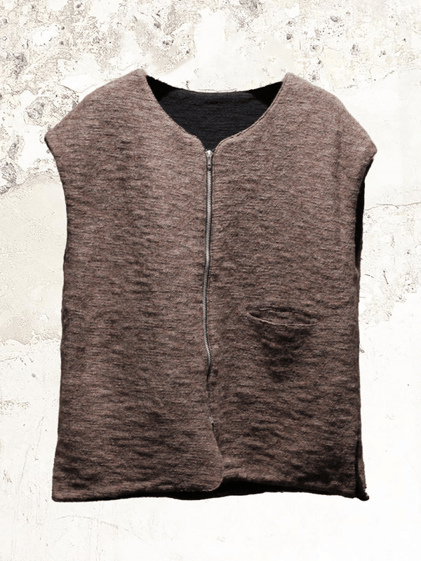 Klasica zip-up reversible wool vest