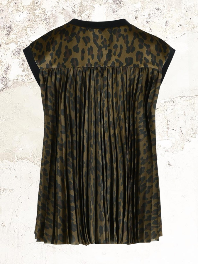 sacai leopard-print t-shirt