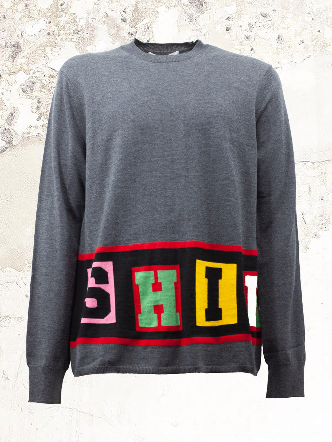 Comme Des Garçons Shirt logo wool jumper