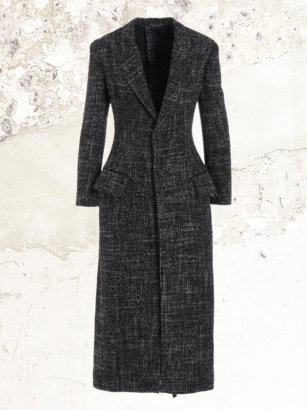 YOHJI YAMAMOTO HANDMADE TWEED  LONG COAT