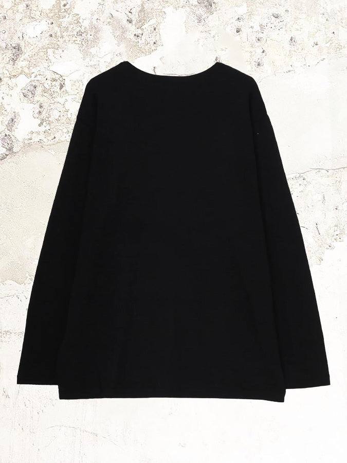 YOHJI YAMAMOTO  Rundhals-Langarm-T-Shirt aus Wolle