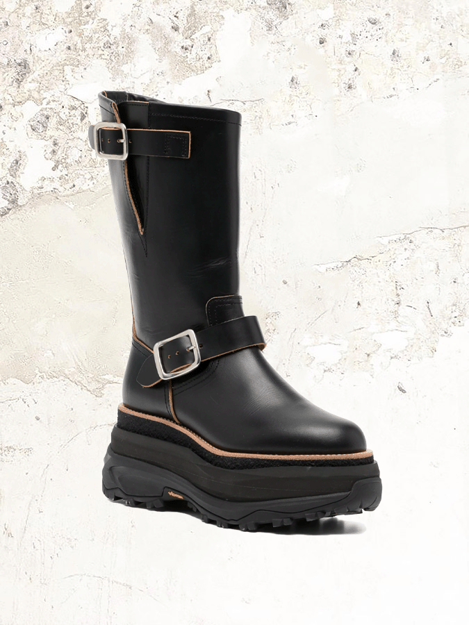 sacai Stiefel mit Paneeldetails