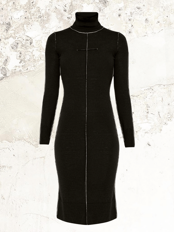 MM6 Maison Margiela contrats lining wool dress