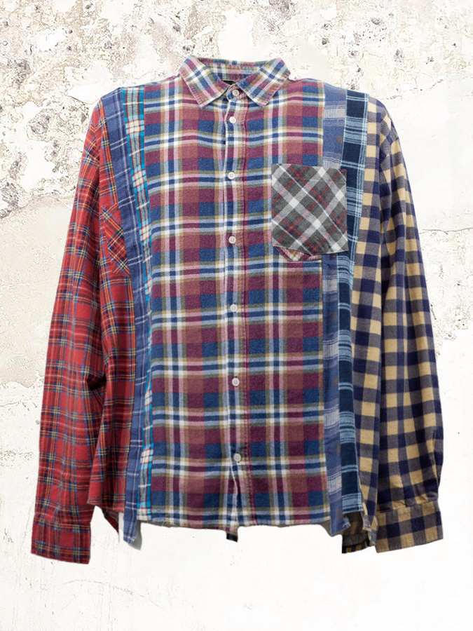 needles rebuild flannel shirt