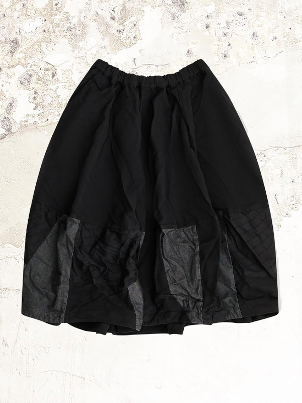 Black Comme des Garçons Patchwork details skirt