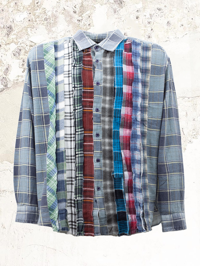 needles rebuild flannel shirt