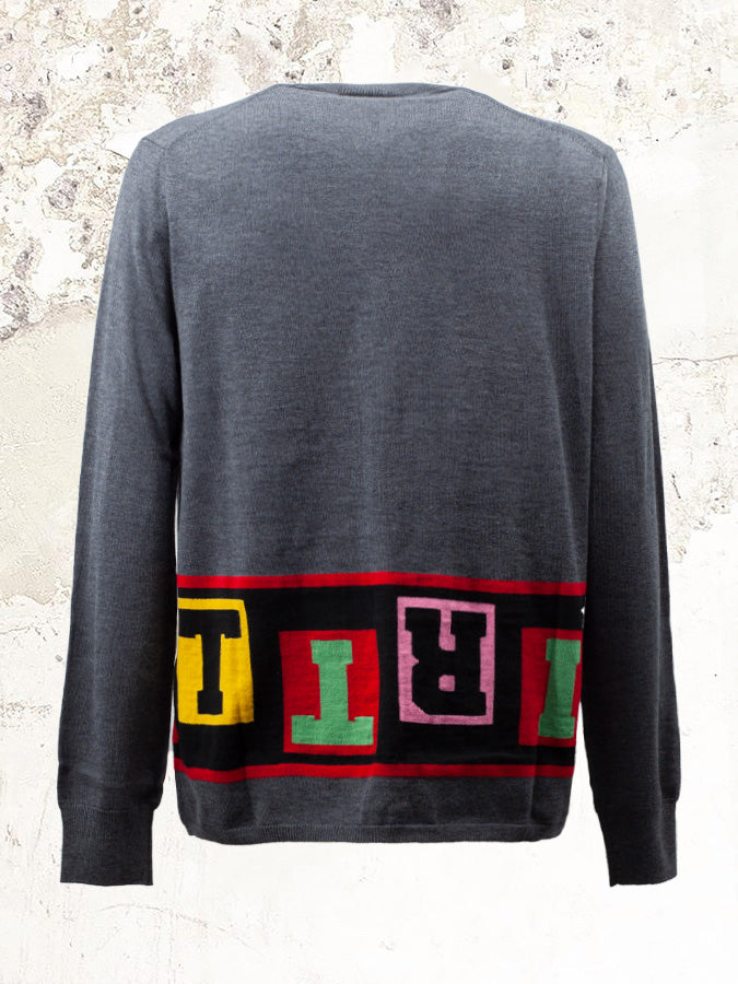 Comme Des Garçons Shirt logo wool jumper