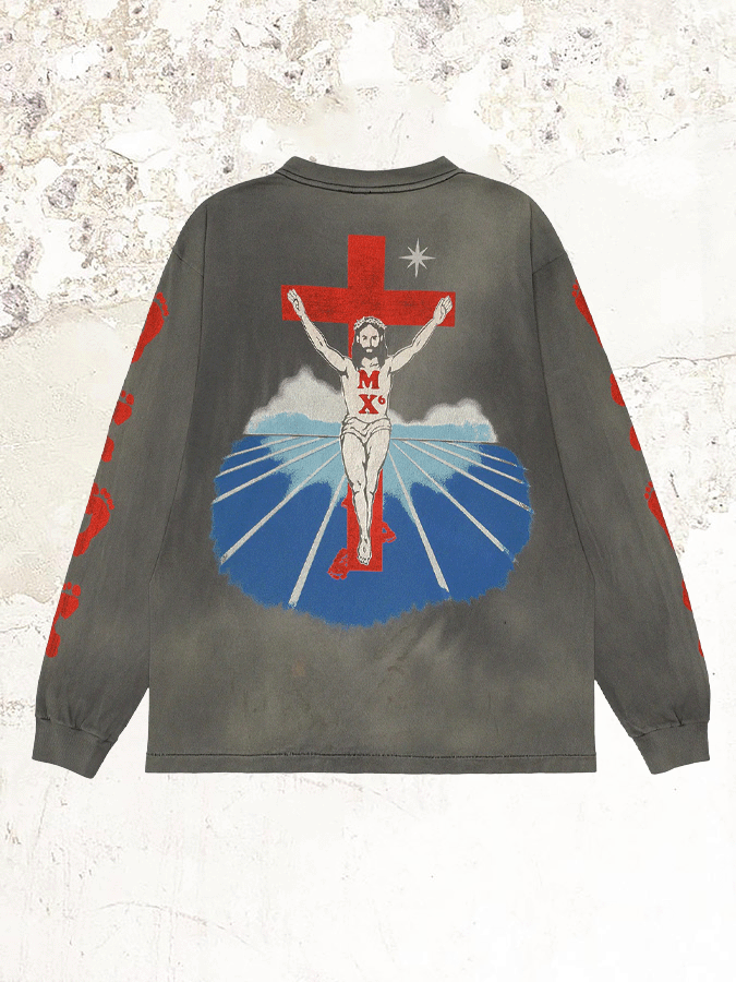 Saint Michael Graphic-print long-sleeve t-shirt