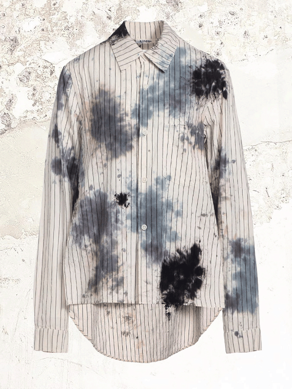 Limi feu PAINTED POCKET striped SHIRT