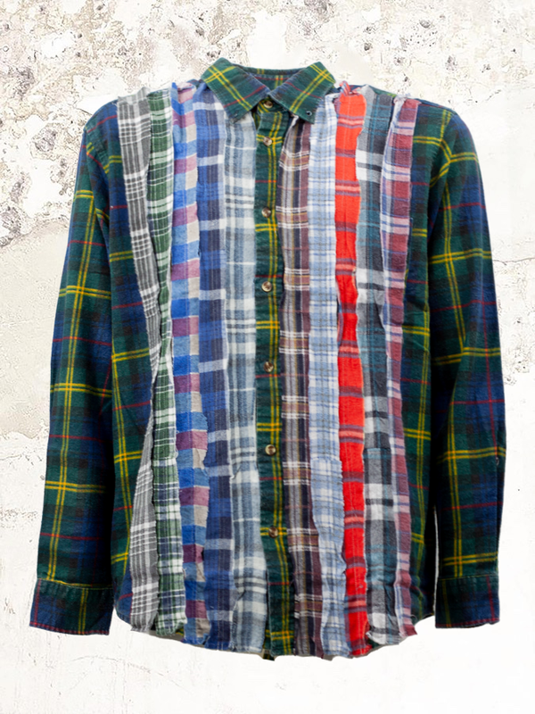 needles rebuild flannel shirt