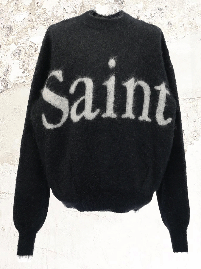 Saint Michael Logo Wool Knit Sweater