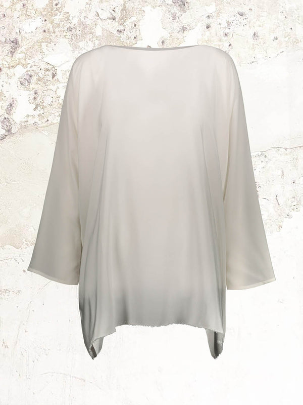 Daniela Gregis кремово-белая блузка с длинными рукавами