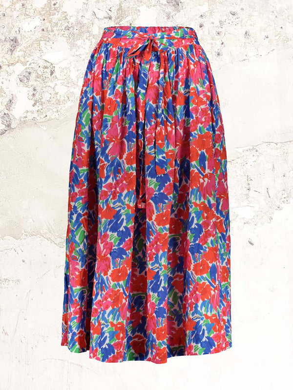 Daniela Gregis crinkled floral print long skirt
