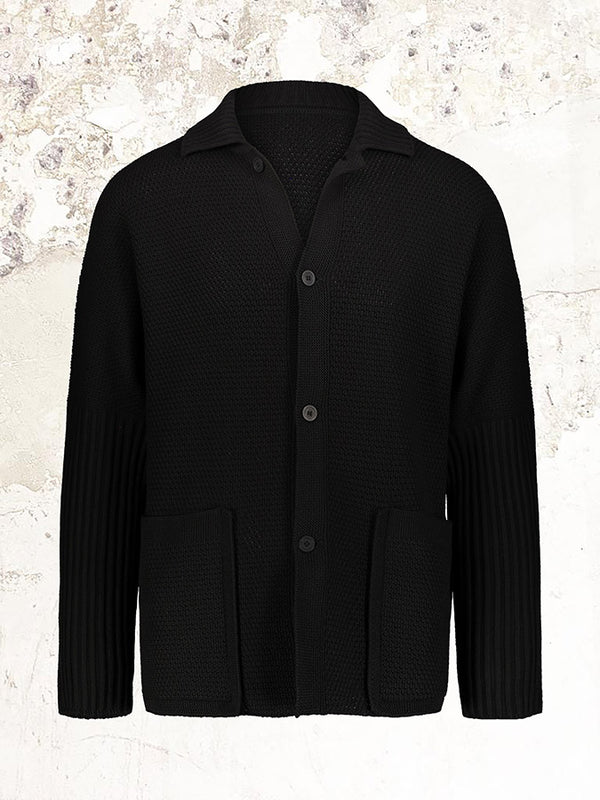 Homme Plissé Issey Miyake button-up fastening knit sweater