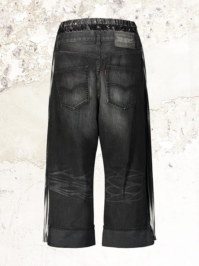 Junya Watanabe cropped pleated denim jeans