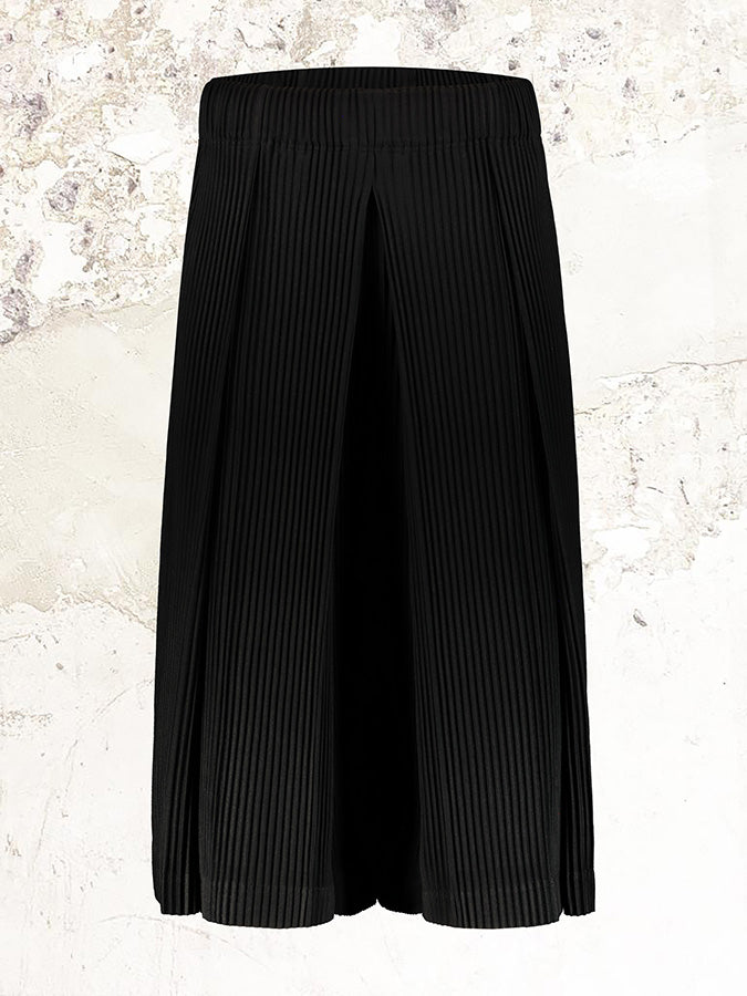 Homme Plissé Issey Miyake black wide-leg cropped trousers