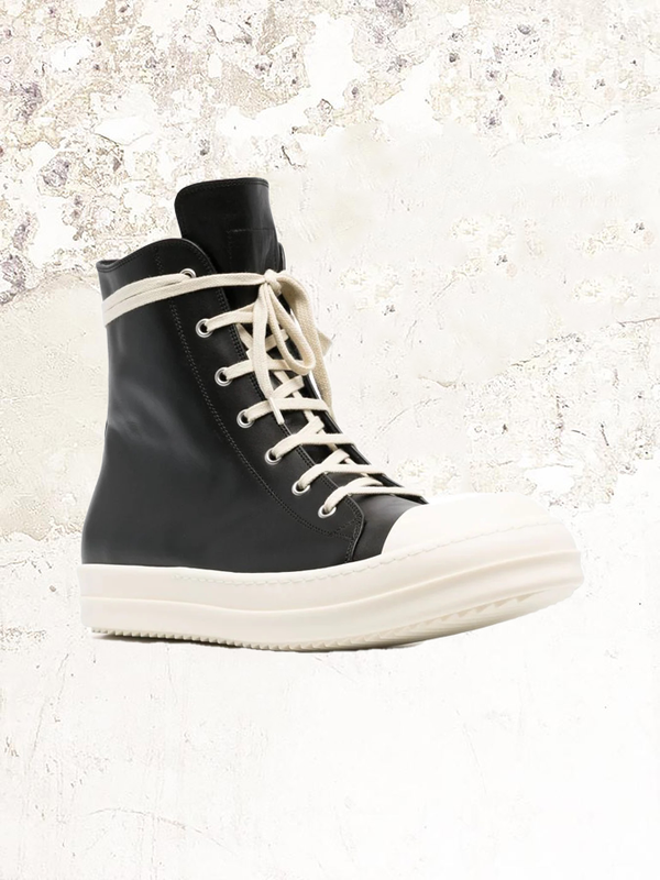 Rick Owens leather high-top sneakers