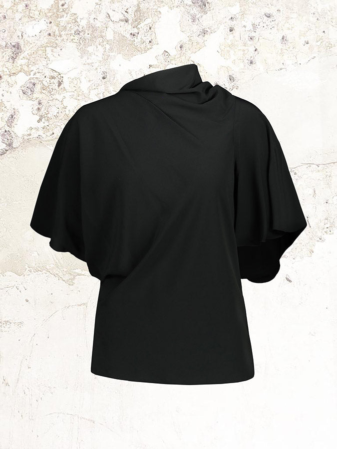 Rick Owens asymmetric short-sleeve blouse
