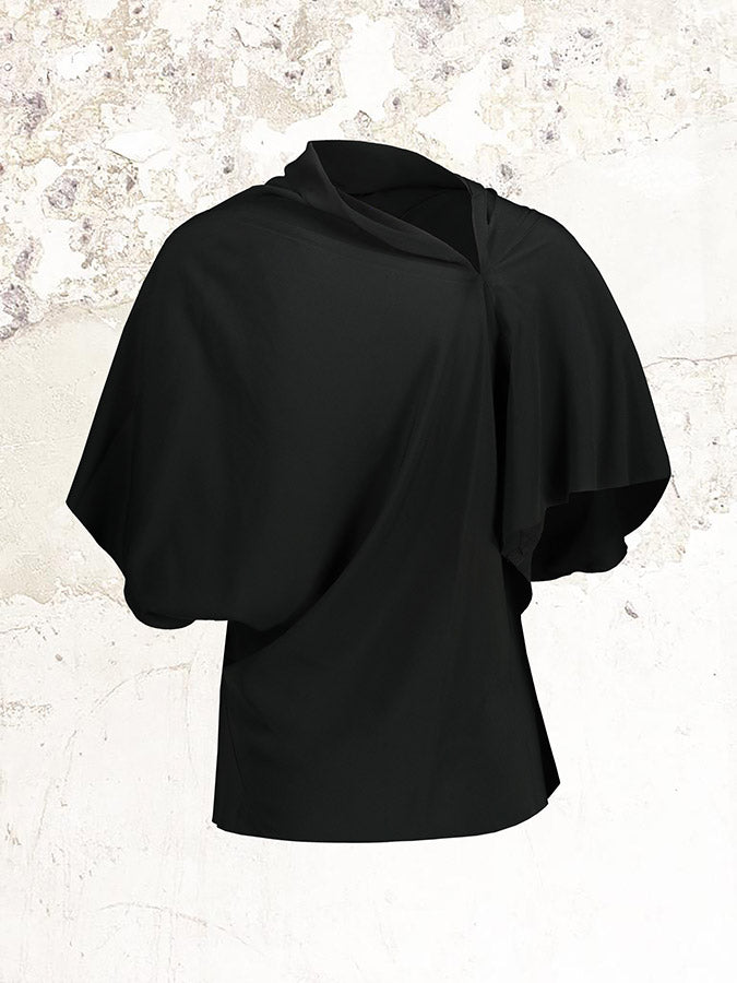 Rick Owens asymmetric short-sleeve blouse