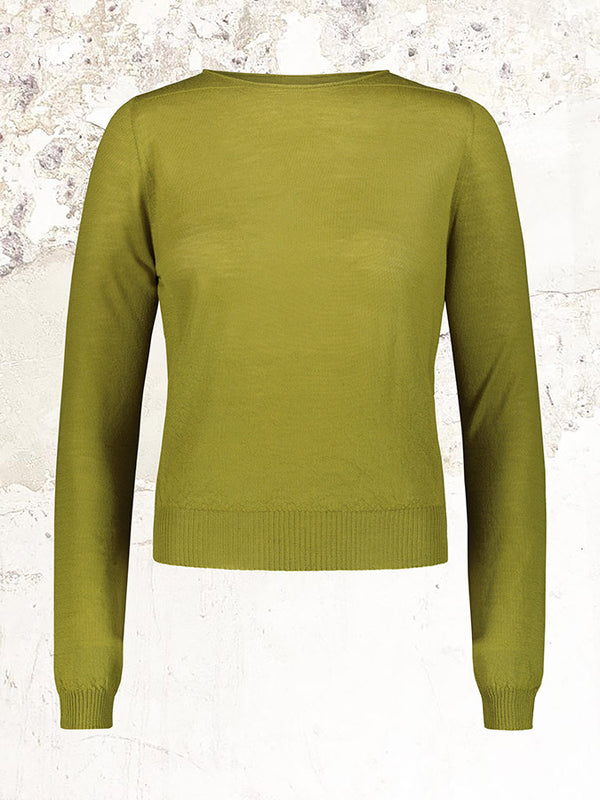 Rick Owens Acid Green fine-knit jumper