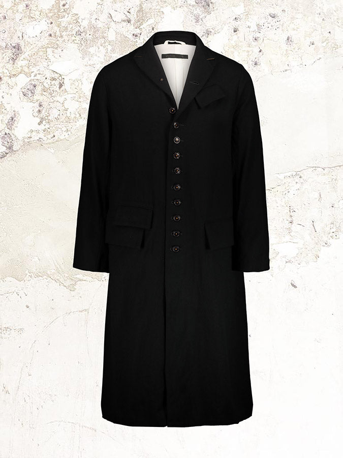 Klasica button-up wool long coat