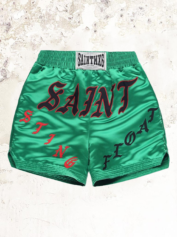 Saint Michel light green boxing shorts