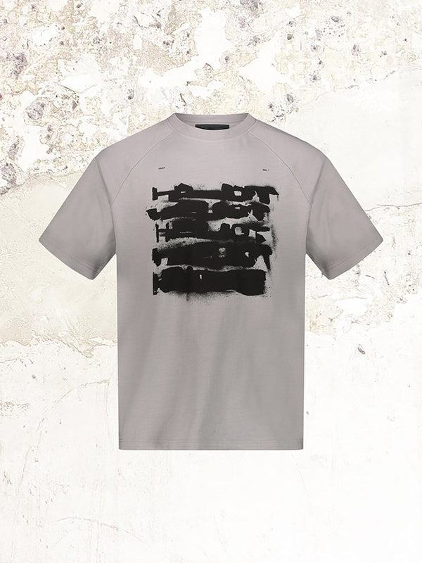 HELIOT EMIL Light Grey Graphic-Print T-Shirt