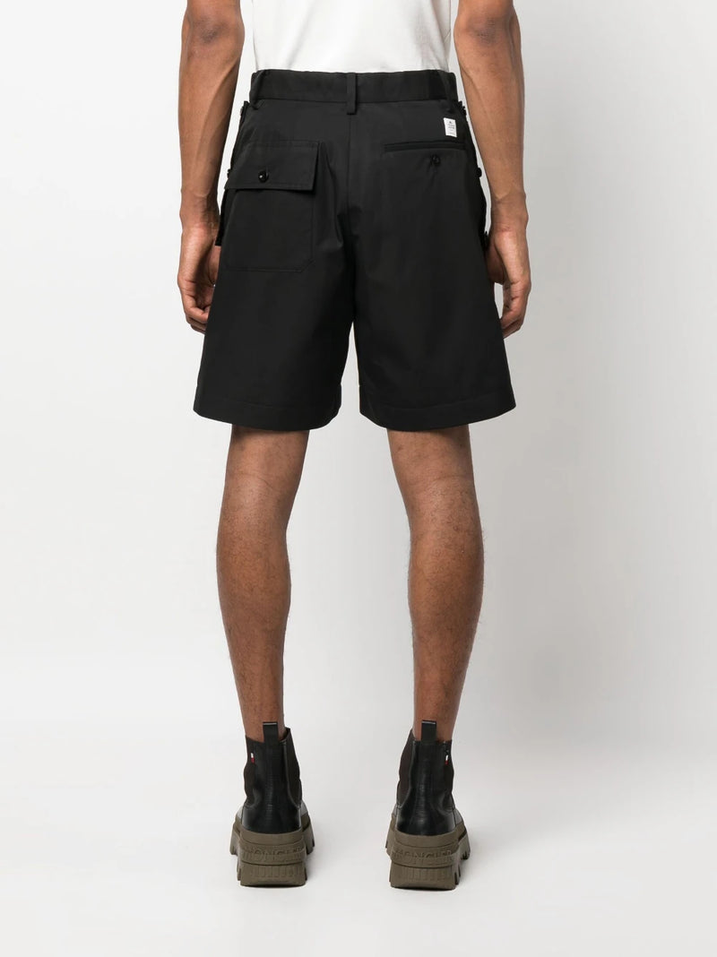 sacai drop-crotch cotton shorts